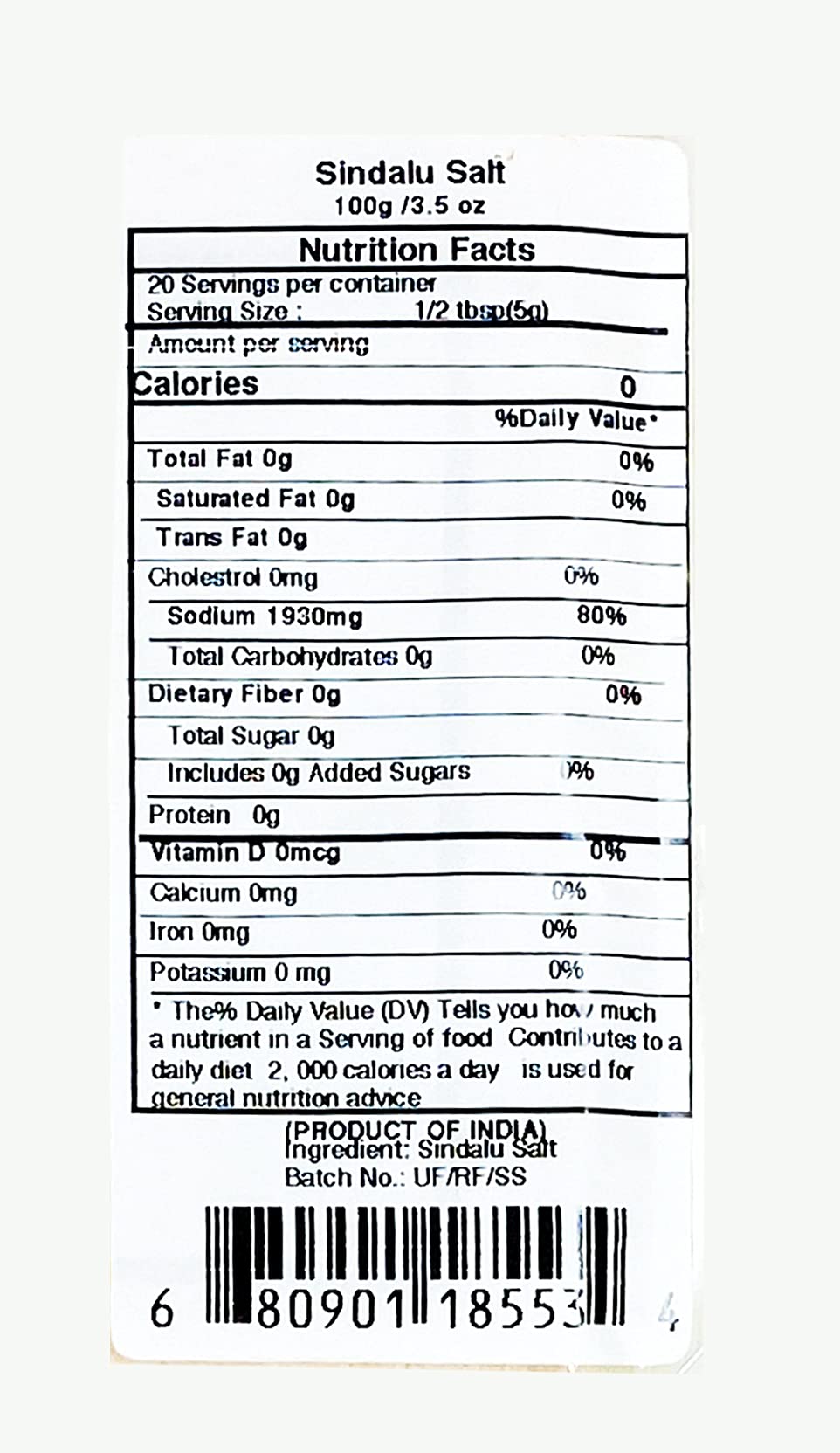 Rani Sindhav Namak (Rock Salt) Powder 3.5Oz (100G) ~ Unrefined, Pure And Natural | Vegan | Gluten Friendly | Non-Gmo | Indian Origin