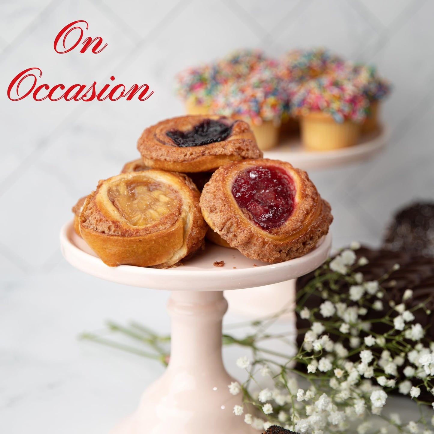 Fruit Danish Pastries | Christmas Holiday Corporate Food Gifts In Gift Box |12 Individually Wrapped Assorted Fruit Filled Cinnam