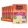 BEN S ORIGINAL Ready Rice Jasmine Rice, Easy Dinner Side, 8.5 OZ Pouch (Pack of 6)