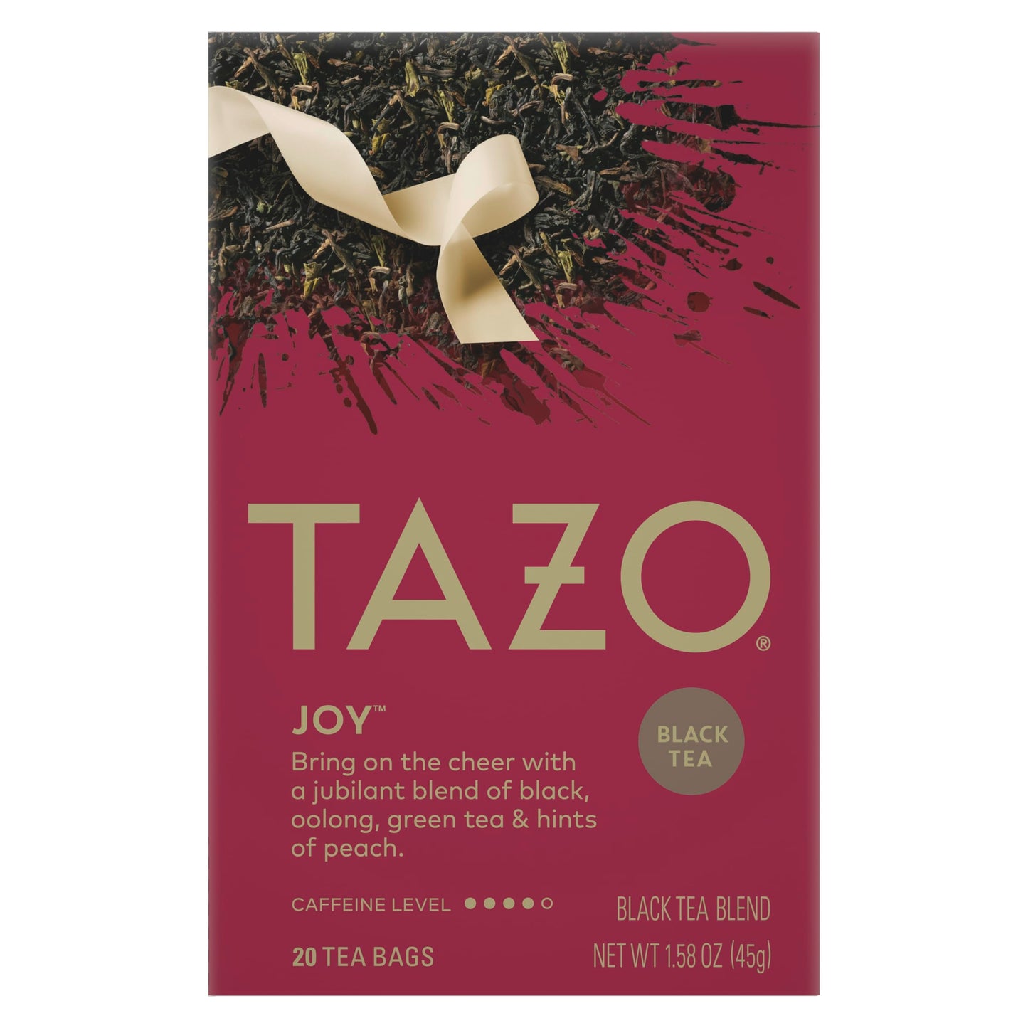 Tazo Joy Limited Edition Seasonal Black Tea Blend Tea Bags, 20 Total Tea Bags