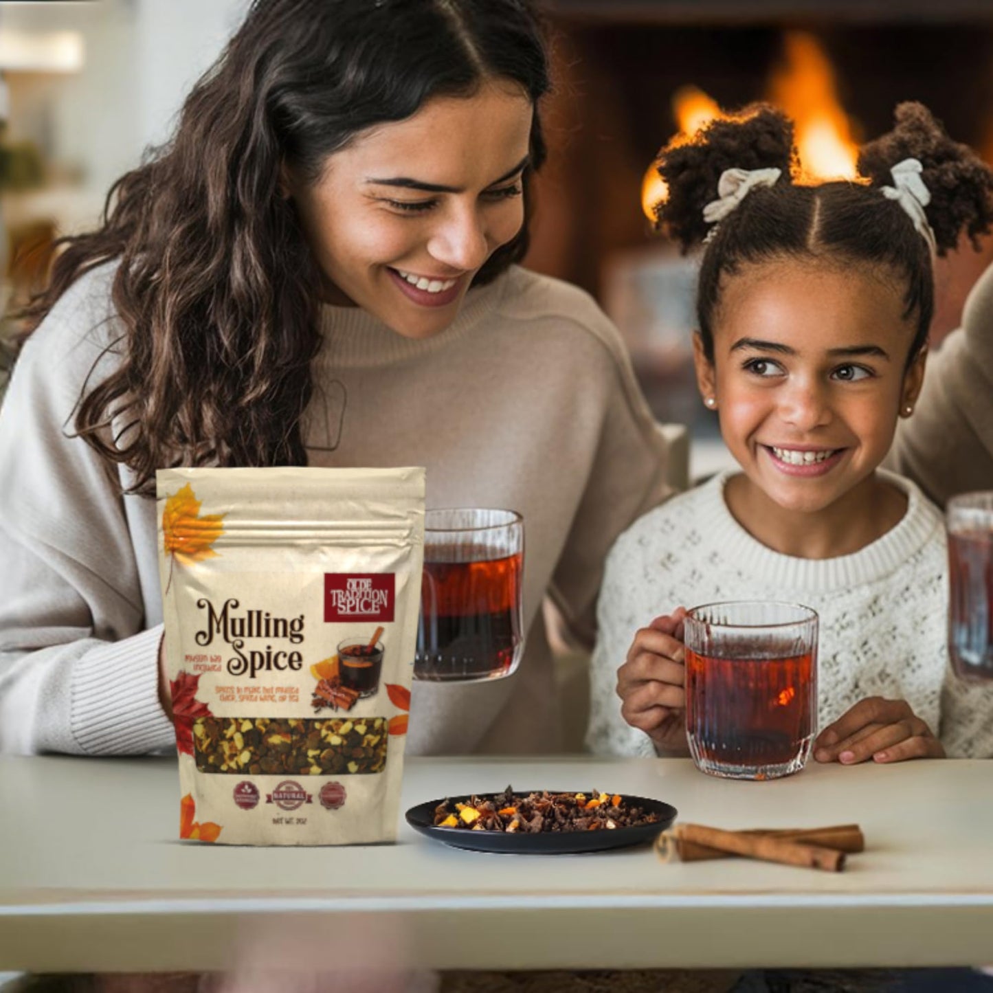 Olde Tradition Mulling Spices for Apple Cider Mulled Wine Spices Kit 4oz Traditional Mulled Spice Mix with Muslin Bag for Steeping Stovetop Simmer Pot Hot Toddy Tea Christmas Glhwein Holiday Drink