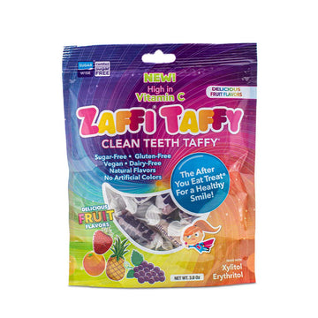 Zollipops Candy Clean Teeth Keto Sugar Free Taffy Assorted Flavors, 3 Oz (Pack Of 1) - Dental-Friendly Taffy For A Sweet And Hea