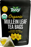 Tozzy Organic Mullein Tea - 100 Count, Plant-Based Pyramid Tea Bags | Supports Lung Health & Respiratory Wellness