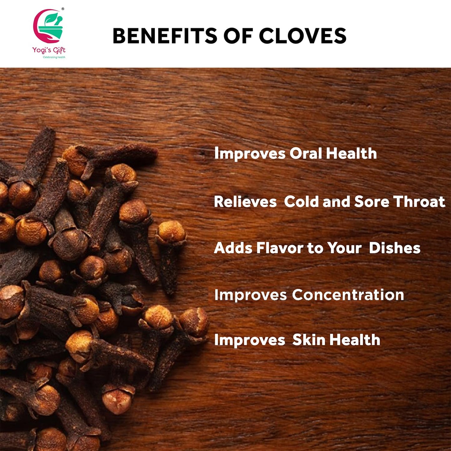 Cloves Whole 4 Oz | Fresh and Flavorful Hot Spice for Tea, Chai, Savory, Desserts and More | Whole Cloves for Oral Health | by Y