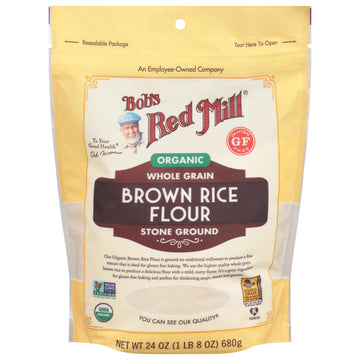 Bob s Red Mill Organic Brown Rice Flour, 24oz (Pack of 4) - Non GMO, Whole Grain, Vegan, Kosher