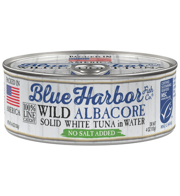 Blue Harbor Fish Co. Wild Albacore Tuna in Water with No Salt Added, 4.6 Ounce