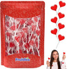 Fruidles Valentines Day Lollipops Mini Red Heart Shaped Strawberry Flavored Lollipop, Individually Wrapped, 5G Lollipops (80 Lollipops)