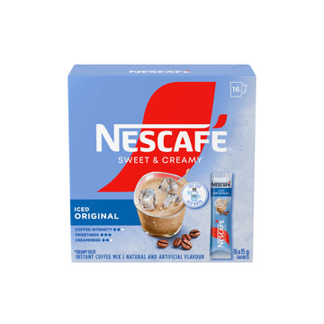 Nescaf Nescafe Sweet & Creamy Iced Coffee, Instant Coffee Sachets, 16x16g {Imported from Canada}