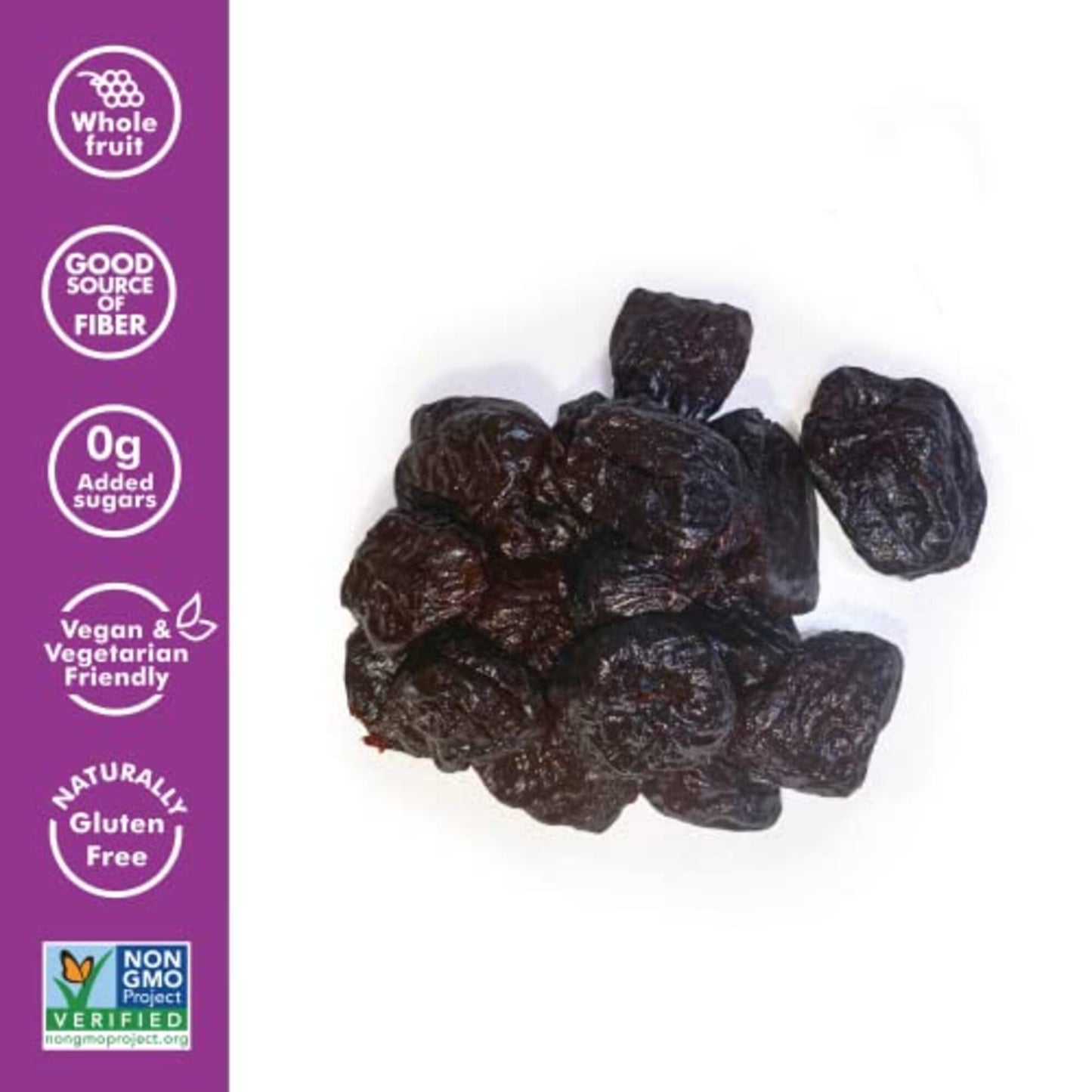 Sun-Maid California Sun-Dried Whole Pitted Prunes - (12 Pack) 7 oz Resealable Bag - Dried Plums - Dried Fruit Snack for Lunches,