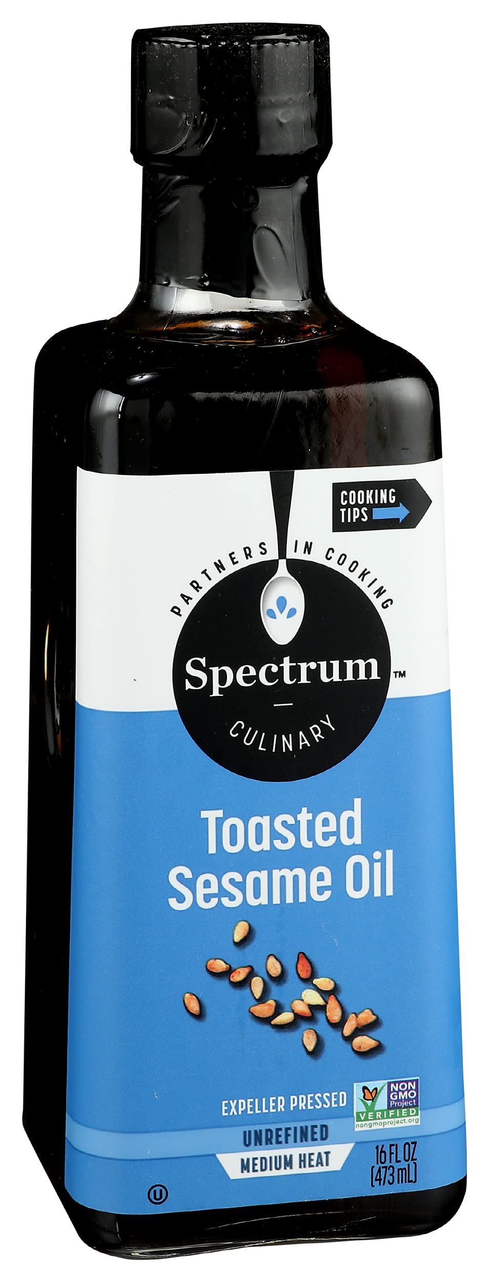 Spectrum Sesame Oil, Toasted, Unrefined, 16 oz