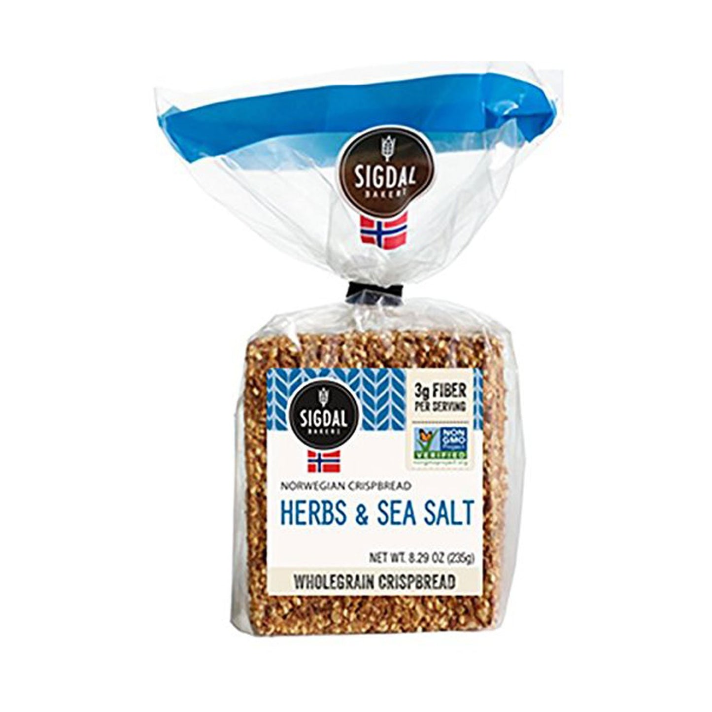 Sigdal Bakeri Herbs And Sea Salt, Wholegrain Crispbread, 8.29Oz (Pack Of 6)