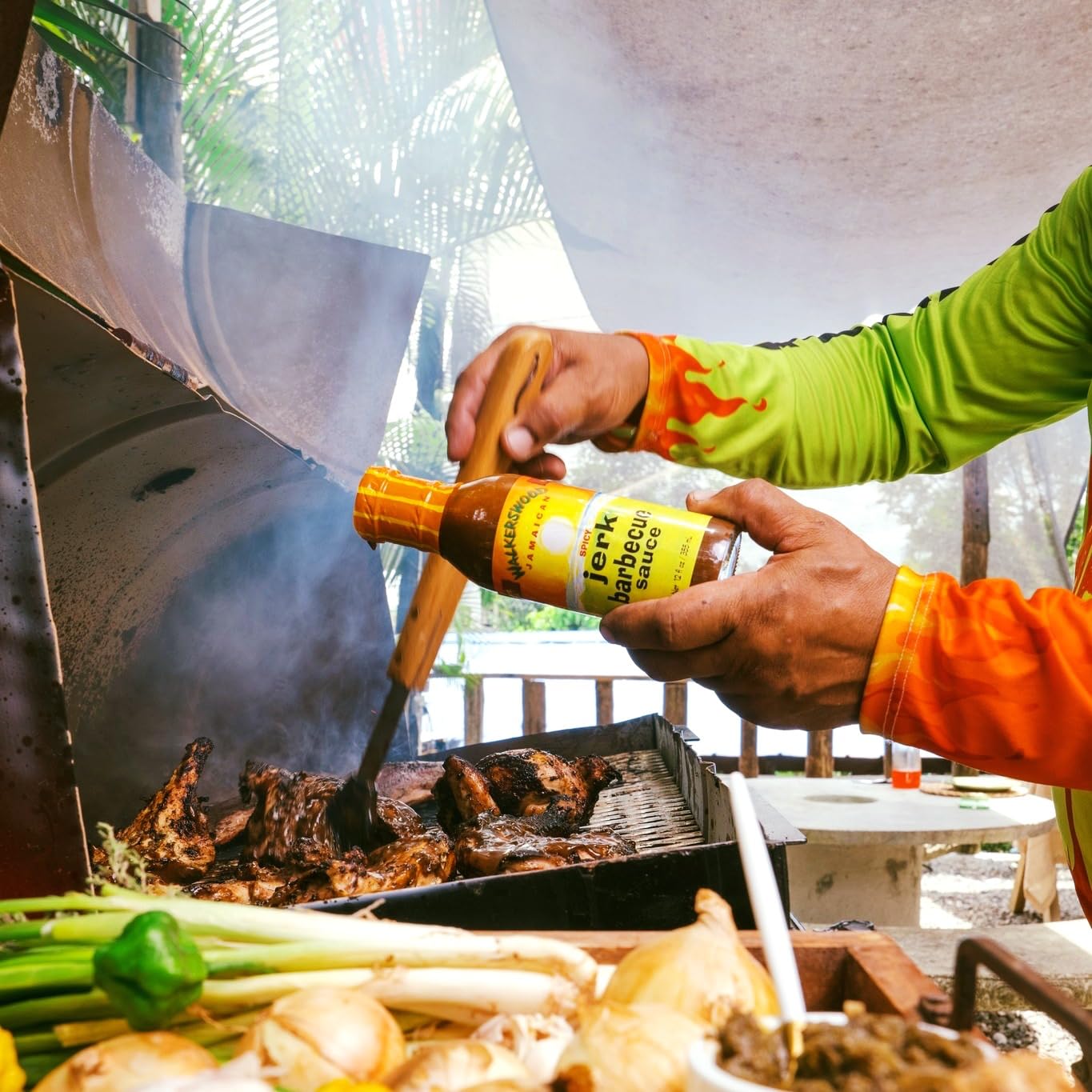 Walkerswood Jerk Bbq Kit - 1 X 12 Oz Spicy Jerk Bbq Sauce + 1 X 12 Oz Spicy Jerk Marinade (Pack Of 2)