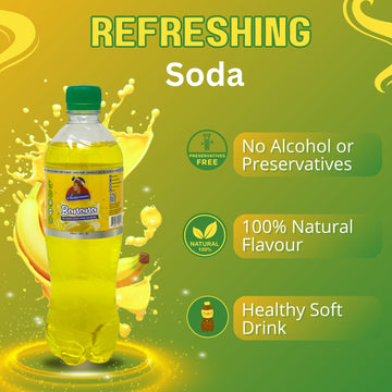Choucoune Kola Banana Flavour Soda - 100% Natural, Non-GMO, 40 Calories - 20 Fl Oz (Pack of 12)