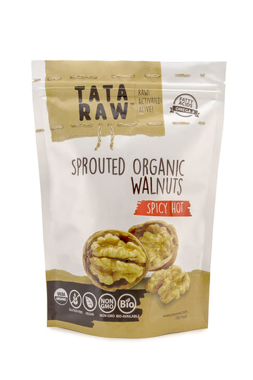 TATA RAW - Organic Sprouted Maple Walnuts - Spicy Hot! (1 lb)