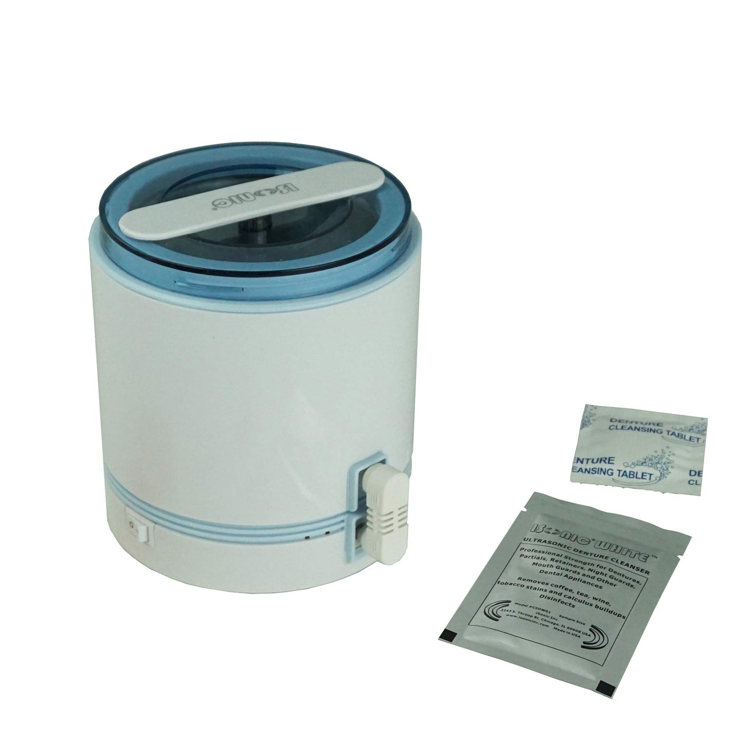 Isonic Ds180-B Portable Denturealignerretainer Cleaner With Rechargeable Battery, Dc12V, Ac100-240V Worldwide