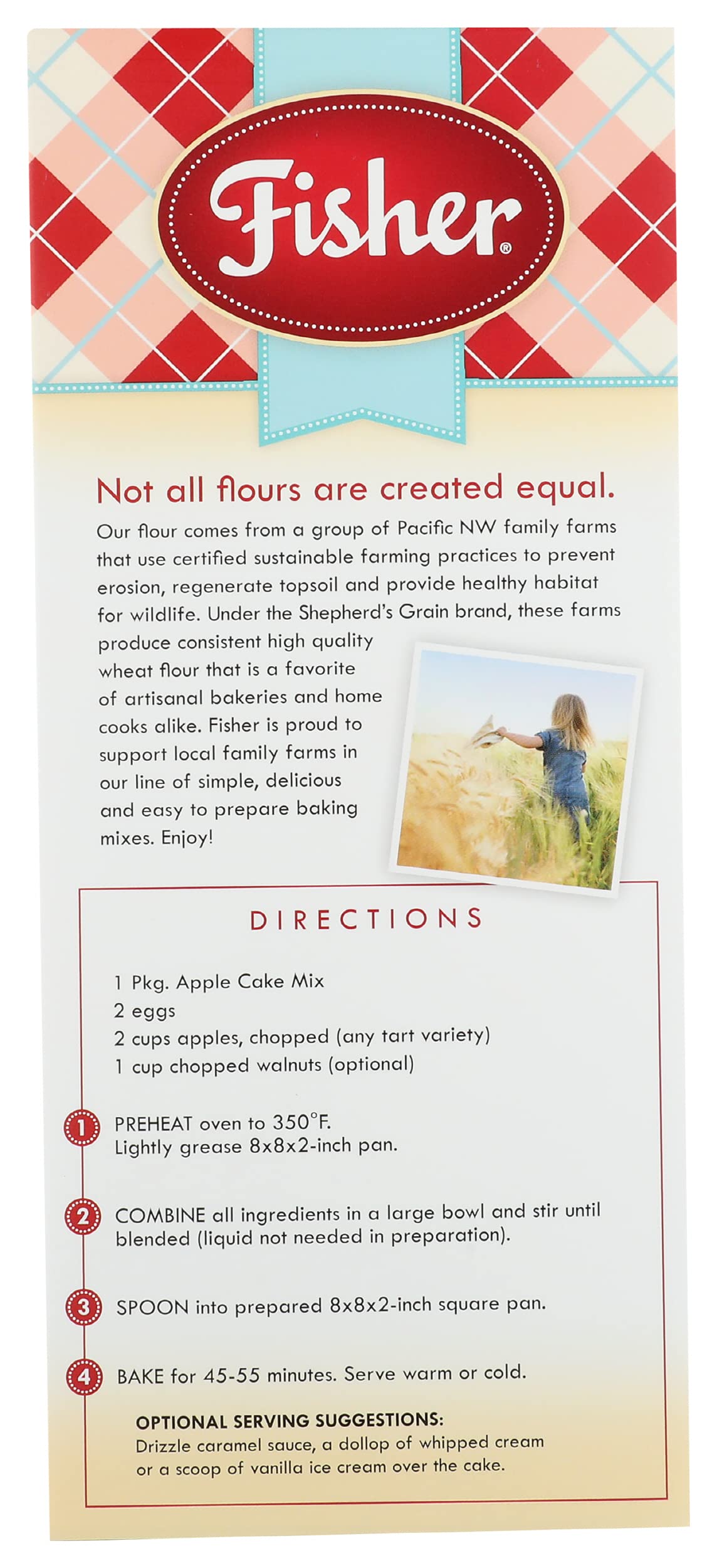 Fisher Northwest Apple Cake Mix, 16.5 Oz (Pack Of 3)