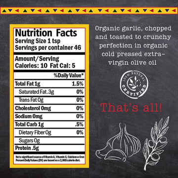 Garlic Gold Toasted Nuggets, Crunchy Roasted Garlic Seasoning, Usda Certified Organic Salad Topper, Keto Paleo Friendly (2.1 Ounces, 2 Pack)