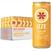 Izze Sparkling Juice Beverage Blend, Peach, No Sugar Added, 8.4 Fl Oz, 24 Cans