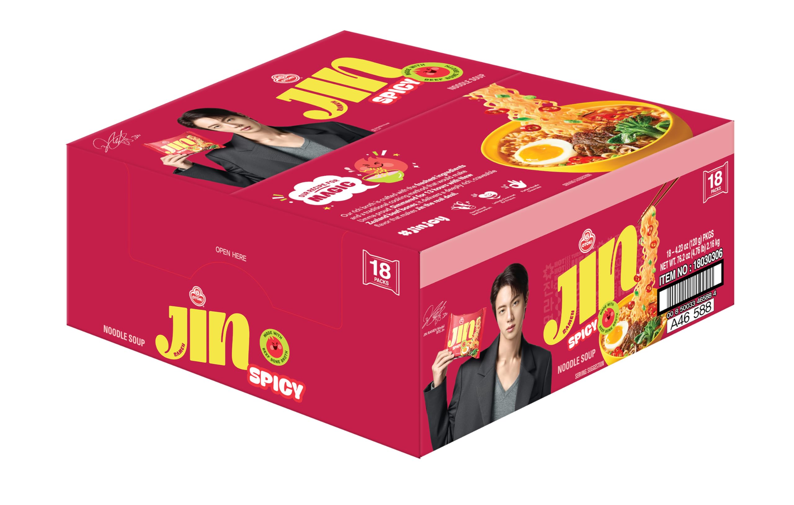 Otoki Jin Ramen Spicy Flavor, Bts Jin & Jin Ramen Edition