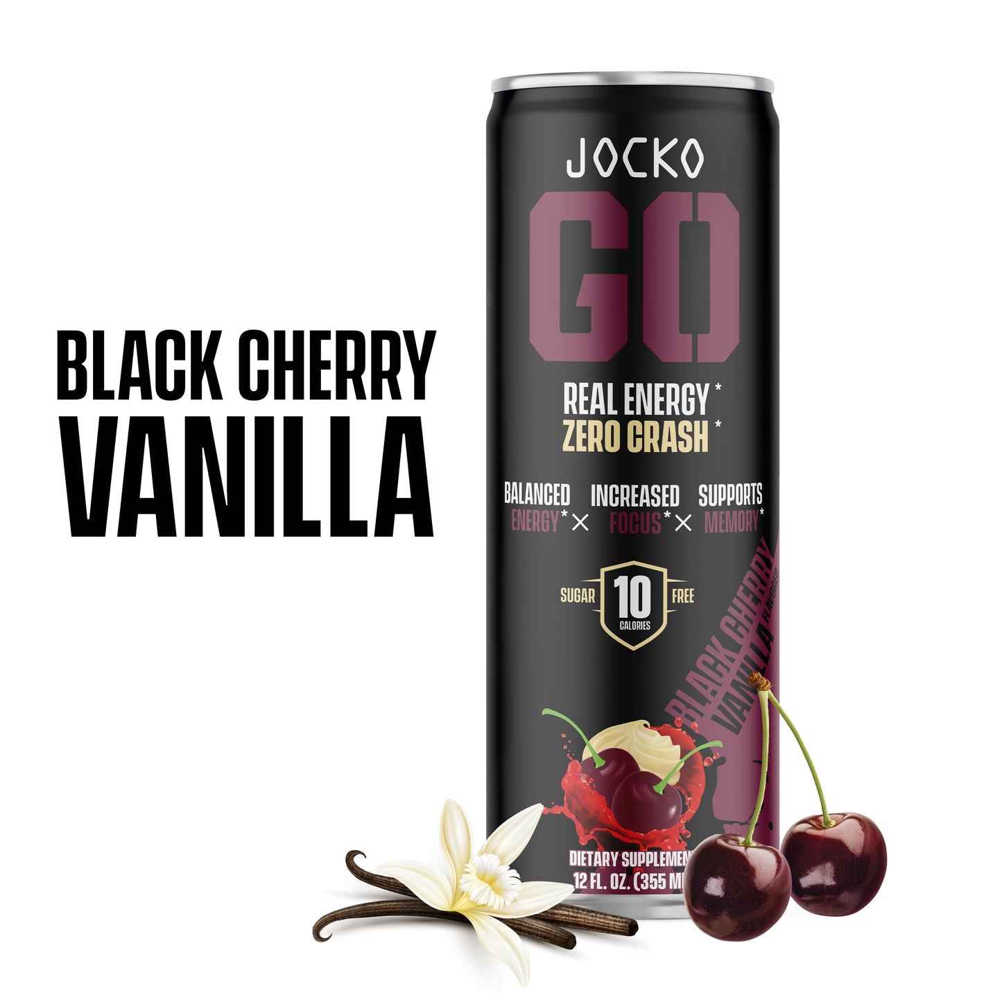 Origin Jocko GO Energy Drinks Sugar Free, KETO, Vitamin B12 & B6, 12 Fl Oz (Pack of 12), Dak Savage