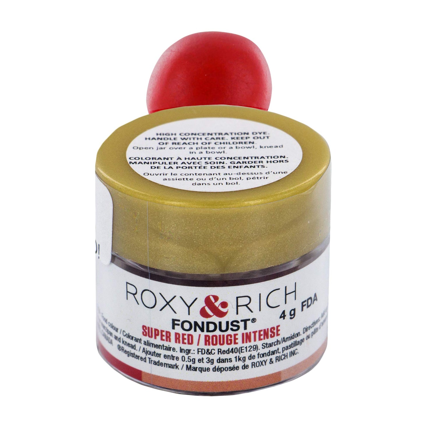 Roxy & Rich Fondust Powder Food Color, Super Red 4 Grams