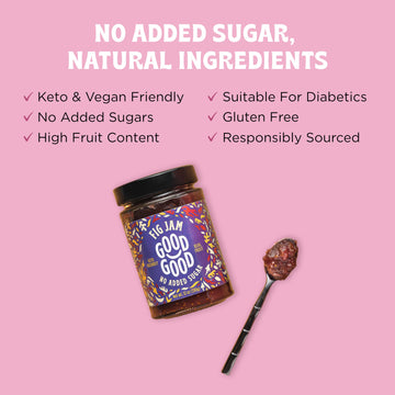 Good Good Fig Jelly - 12 Oz / 330 G - Keto Friendly No Added Sugar Fig Jam - Keto - Vegan - Gluten Free - Diabetic - 12 Ounce (Pack Of 2)