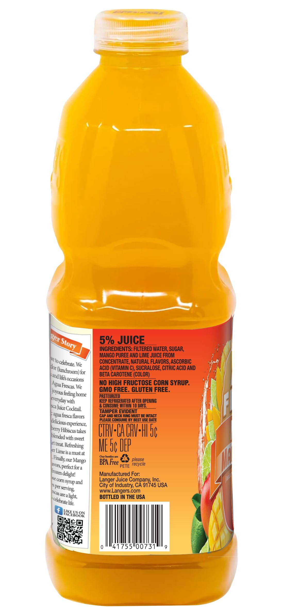 Langers Agua Fresca Variety Pack - 64 fl oz (Pack of 3) - Refreshing Beverage Mix