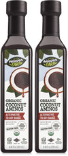 Heaven & Earth Organic Coconut Aminos, 8.4 oz (2 Pack) | Soy Free | Paleo Friendly | Low Sodium | Soy Sauce Replacement | Kosher