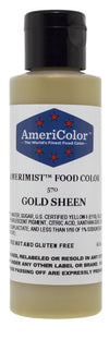AmeriColor Amerimist Edible Paint and Airbrush Food Color, 4 1/2-Ounce, Gold Sheen