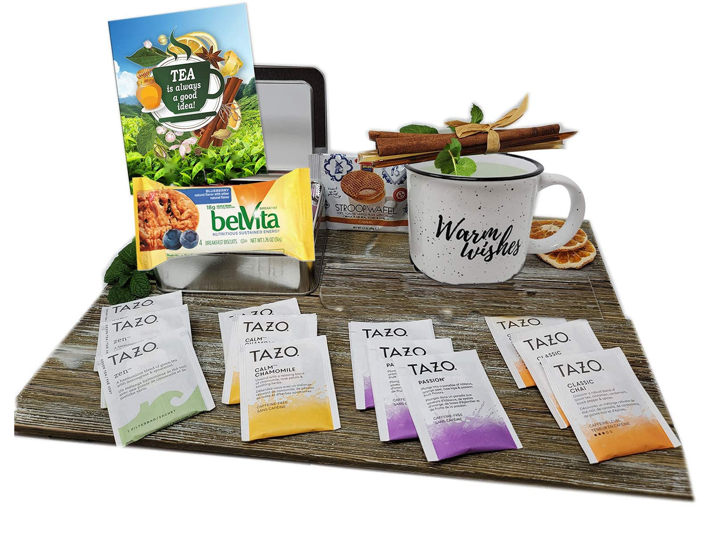 Tea Gift Set | Tea Lovers Gift Baskets | Thinking Of You Gift Basket | Birthday Gift Basket For Women, Care Package For Women, G