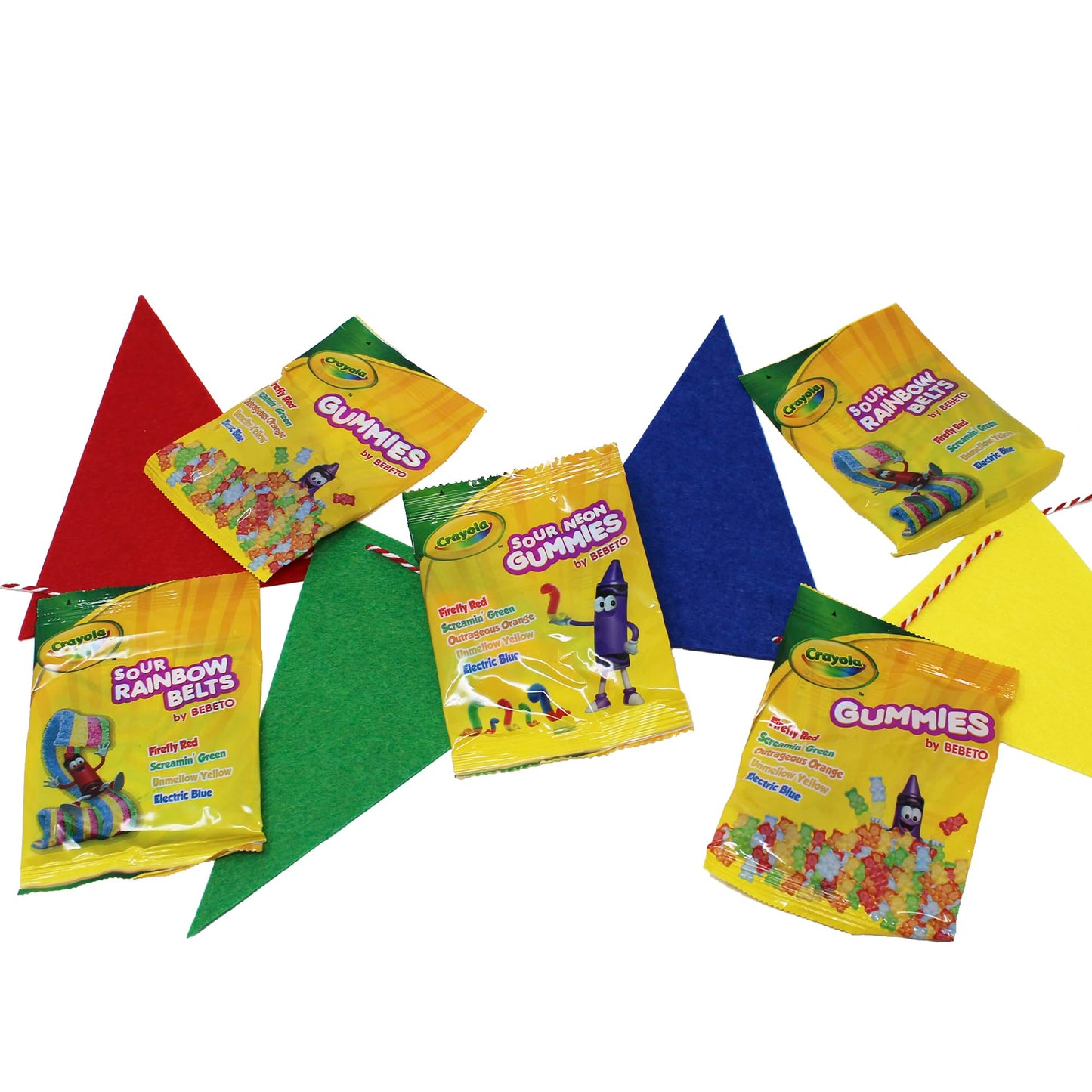 Crayola Assorted Gummy Variety Pack, Back to School & Halloween Treat - Candies with Real Fruit Juice - Sweet & Sour Candy Mix -