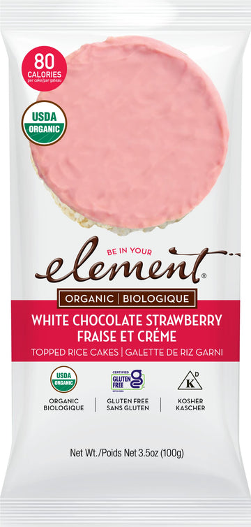 Element Snacks Organic Rice Cake Strawberry And Cream, 3.5 Oz