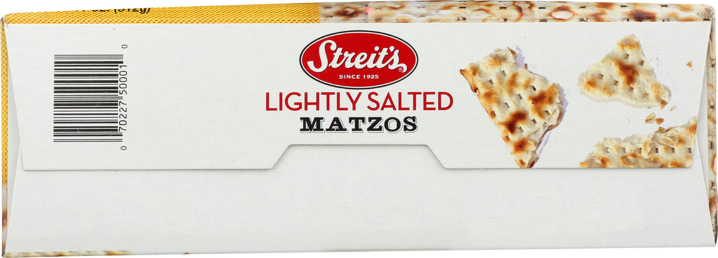 Streits, Matzos Lightly Salted, 11 Ounce