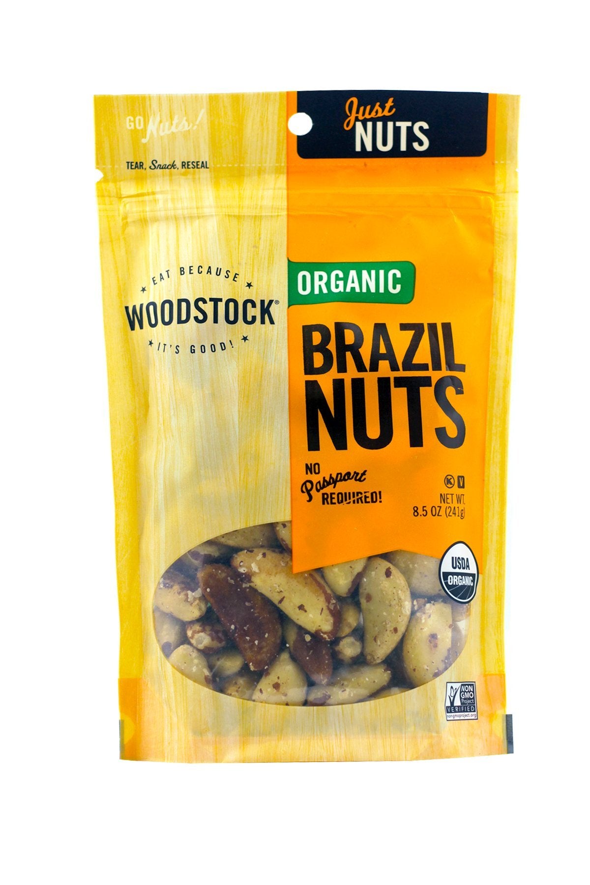 Woodstock Organic Brazil Nuts, 8.5 Ounce Bags (Pack of 2) - Healthy Snack, Non-GMO, Vegan, Gluten-Free