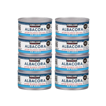 Kirkland Albacore Solid White Tuna in Water - 8 Cans (Total Net Weight 3.5lbs)