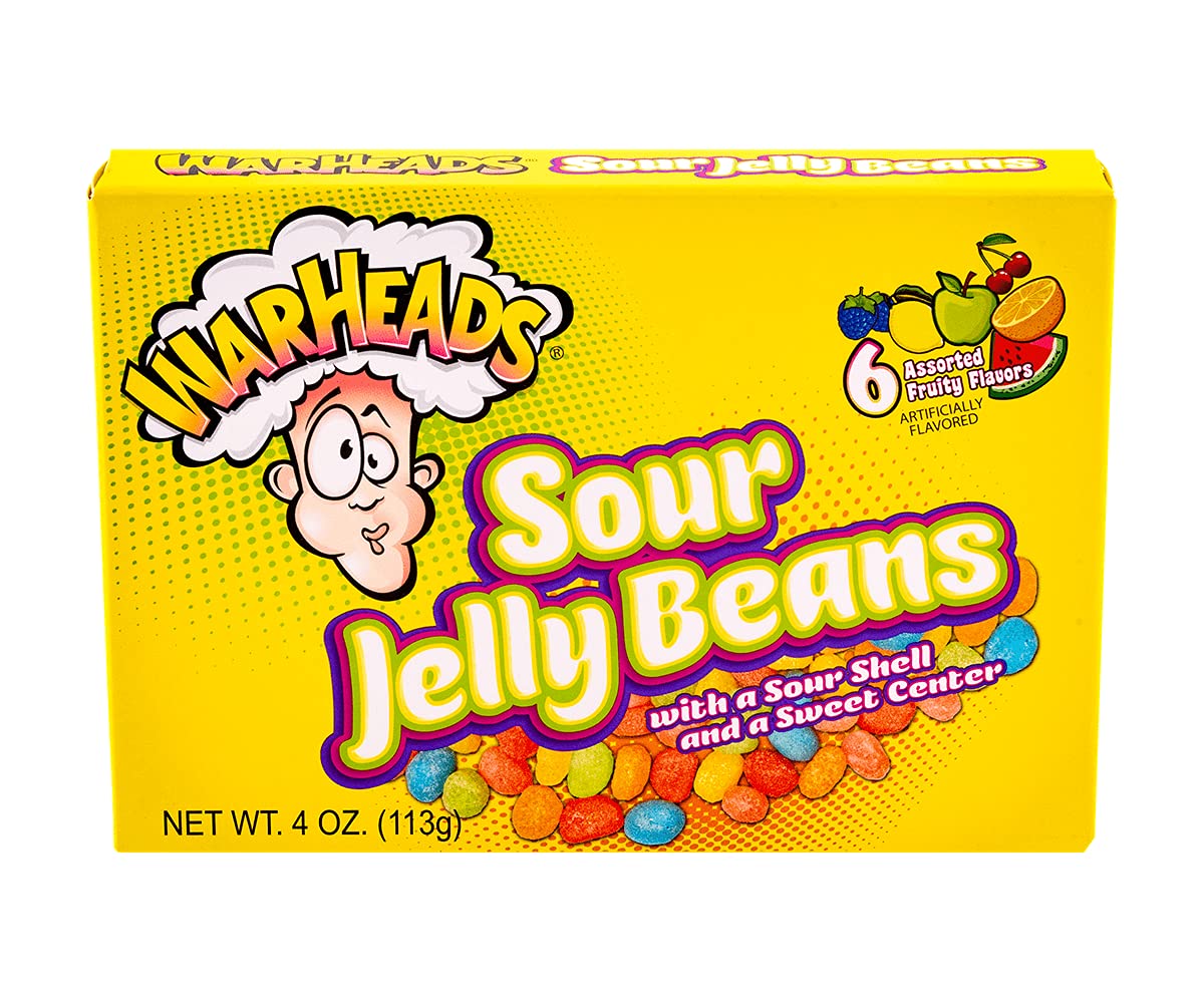 Warheads Sour Jelly Beans 4 Oz (1 Pc)