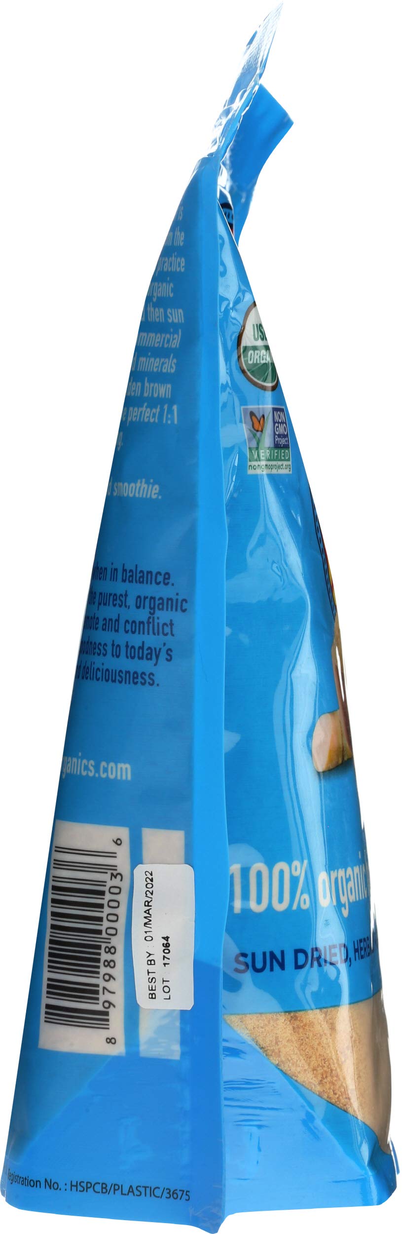Heavenly Organics Organic Whole Cane Sugar, 20 Ounce, Natural Sweetener