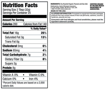 Kirkland Signature Organic Peanut Butter, 28 Oz, 2-Count