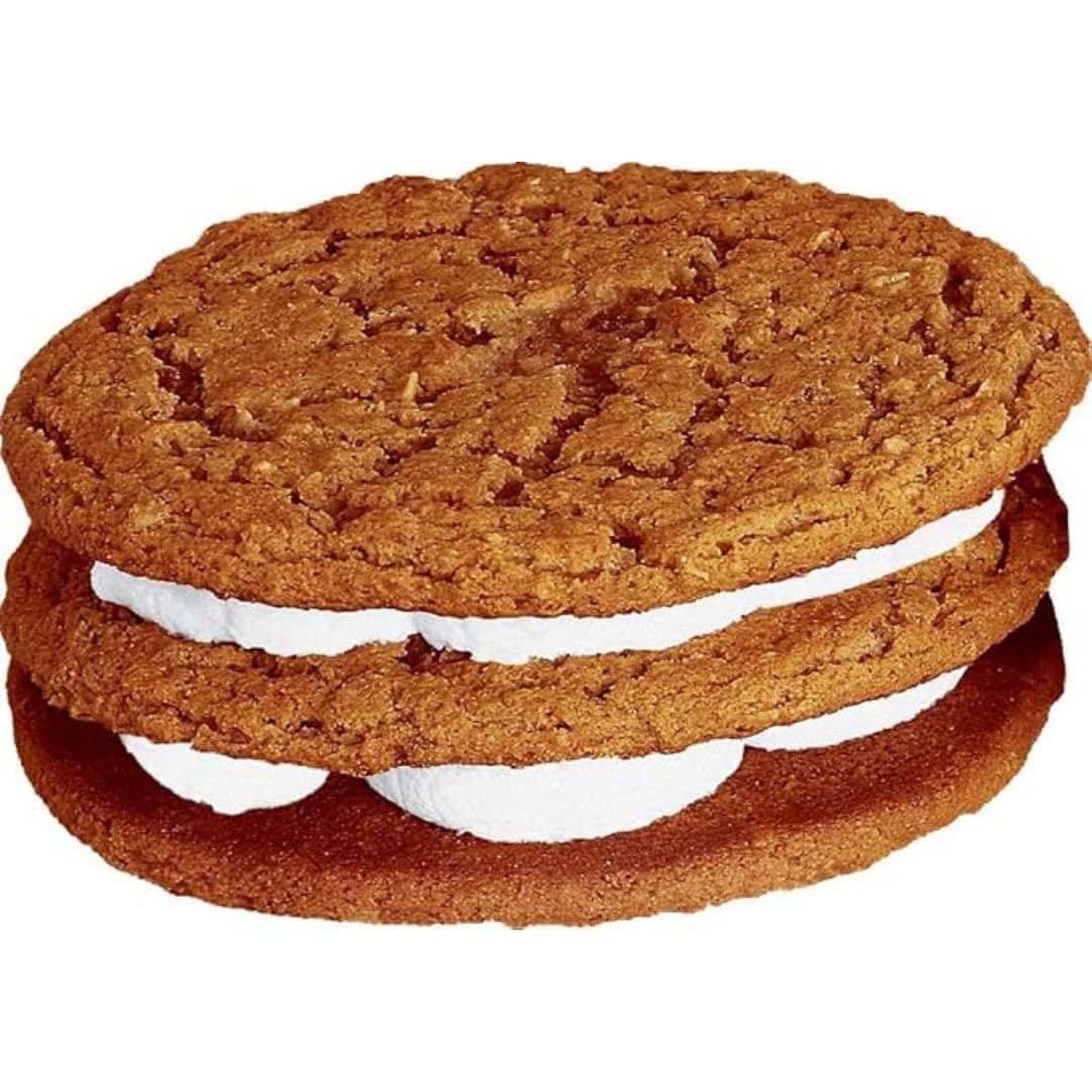 The Snack Store Bundle Double Decker Oatmeal Creme Pies, 3.9 oz, 2 Boxes of 6 Count, 12 Total Creme Pies!