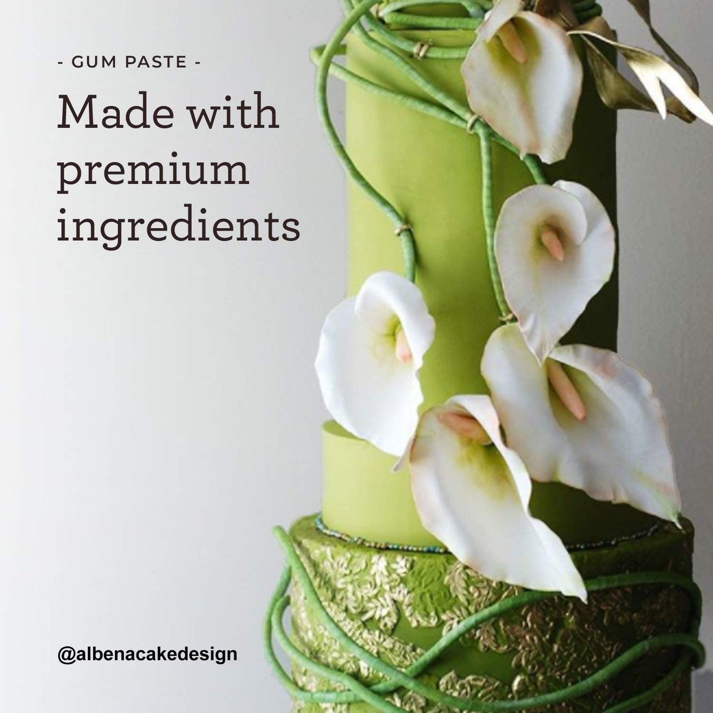 Satin Ice White Gum Paste, Vanilla, 5 Pounds