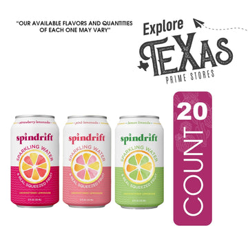Spindrift Lemonade Collection 20- Pack Of Sparkling Water & Real Squeezed Fruit 12 Fl Oz Can