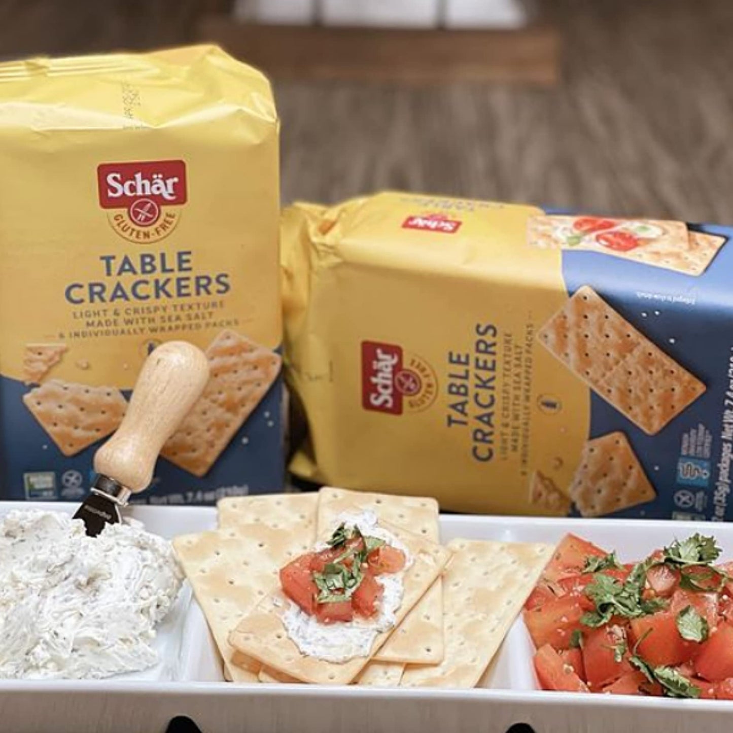 Schar - Table Crackers - Certified Gluten Free - No Gmo'S, Lactose, Or Wheat - (7.4 Oz) 6 Pack