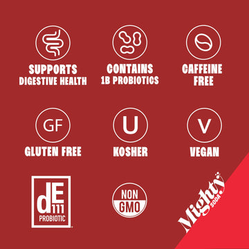 Mighty Soda Cola, Prebiotics, Probiotics & Postbiotics, Functional Soft Drink With More Gut Health Benefits, Non-Gmo, Vegan, Glu