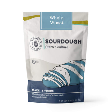 Cultures for Health Whole Wheat Sourdough Starter | Dehydrated Heirloom Culture for DIY Artisan Bread | Perfect for Muffins, Pan