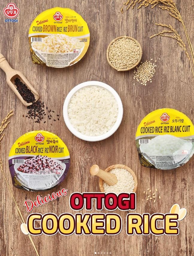 Ottogi Instant Black Rice, Gluten-Free & Vegan, Microwaveable, 7.4oz, 12 Count