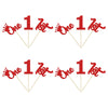 24Pcs 1st Birthday Cupcake Toppers Glitter First Birthday One Cupcake Picks for Baby Shower 1st Birthday Party Cake Decorations