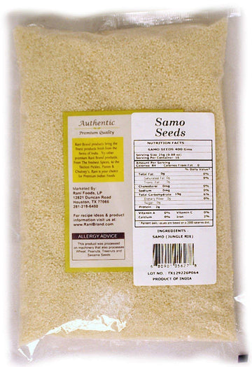 Rani Samo Seeds Whole (Japanese Barnyard Millet / Jungle Rice/Moriyo/ Samak Rice) Echinochloa Frumentacea 14Oz (400G) ~ All Natural | Vegan | Gluten Friendly | Non-Gmo | Indian Origin