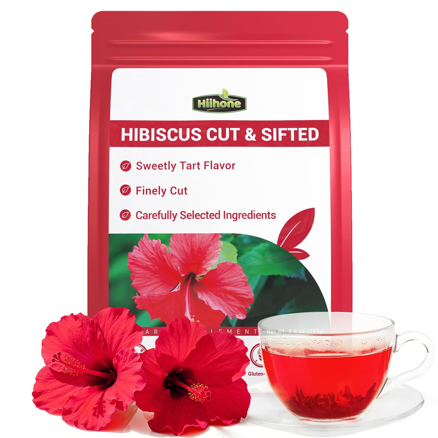 Hibiscus Tea Bags Hibiscus Flower Herbal Tea - Rich In Vitamin C Energy Blend Free Sugar Free 8 Oz