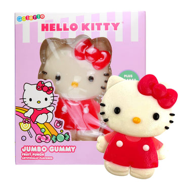 Galerie Hello Kitty Jumbo Gummy, Fruit Punch Flavored Chewy Candy, Girls Easter Basket Stuffer Gift, 6 Ounces