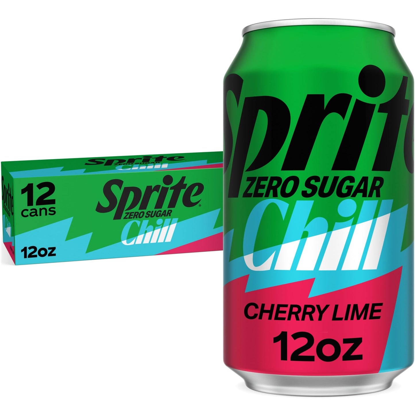 Sprite Zero Cherry Lime Soda, Zero Sugar, 12 fl oz Cans, 12 Pack, Model 049000555653